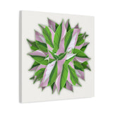 Syngonium Tricolor Pattern Canvas Print – Botanical Wall Art