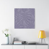 Violet Monstera Canvas Print – Botanical Wall Art