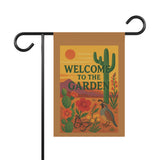 "Welcome to the Garden" – Where the Desert Blooms - Floral Garden Decor, Home Sweet Home Sign, Outdoor Flag for Garden Lovers, Welcome To The Garden