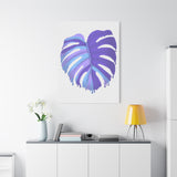 Purple Monstera Canvas Print – Botanical Wall Art