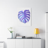 Purple Monstera Canvas Print – Botanical Wall Art