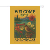 Adirondack Garden Welcome Banner – “Lake & Wildflower Whimsy”, Welcome Flag, Outdoor Decor, Seasonal Flag, Home and Garden Sign, Nature Inspired Decoration