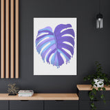 Purple Monstera Canvas Print – Botanical Wall Art