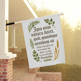 "Nature Herself Is The Best Teacher" Pliny The Elder Quote Garden Banner, Outdoor Decor, Plant Lover Gift, Home and Garden Decor, Inspirational Banner for Garden