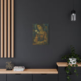 Cubist Woman with Flower Vase Abstract Art Print