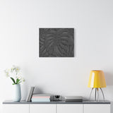 Charcoal Monstera Canvas Print – Botanical Wall Art