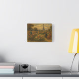 Parisian Rose Garden in Bloom,  Impressionist Landscape in the Style of Degas