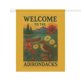 Adirondack Garden Welcome Banner – “Lake & Wildflower Whimsy”, Welcome Flag, Outdoor Decor, Seasonal Flag, Home and Garden Sign, Nature Inspired Decoration