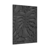 Charcoal Monstera Canvas Print – Botanical Wall Art