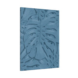 Cerulean Blue Monstera Canvas Print – Botanical Wall Art