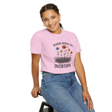 "Bloom Where You Overthink" Wildflower Scribble Tee