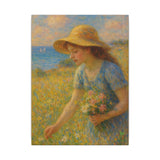 Seaside Wildflower Gathering, Impressionist Style Wall Art