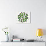 Syngonium Tricolor Pattern Canvas Print – Botanical Wall Art