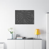 Charcoal Monstera Canvas Print – Botanical Wall Art