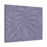 Violet Monstera Canvas Print – Botanical Wall Art