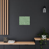 Sage Green Monstera Canvas Print – Botanical Wall Art