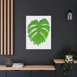 Melting Monstera Canvas Print – Botanical Wall Art