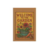 Rustic Garden Charm Banner – “Welcome to the Garden” - Floral Outdoor Decor, Gardening Gift, Butterfly Garden Sign, Home & Patio Decor