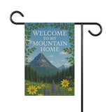 Welcome To My Mountain Home Garden Banner