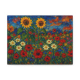 Flower Garden in the Style of Emil Nolde Vibrant Expressionist Art