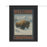 Welcome Christmas, Bison Wildlife Garden Banner