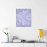 Graptopetalum Murasaki Succulent Pattern Canvas Print – Botanical Wall Art