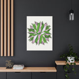 Syngonium Tricolor Pattern Canvas Print – Botanical Wall Art