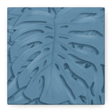 Cerulean Blue Monstera Canvas Print – Botanical Wall Art