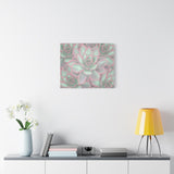 Echeveria Violet Queen Succulent Pattern Canvas Print – Botanical Wall Art