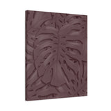 Merlot Monstera Canvas Print – Botanical Wall Art