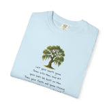 "Rooted in Faith" Live Oak Tee, Inspirational Garment-Dyed T-shirt for Faith & Growth