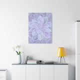 Graptopetalum Murasaki Succulent Pattern Canvas Print – Botanical Wall Art