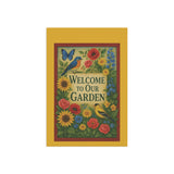Garden Welcome Banner, Floral Garden Decor, Home Sweet Home Sign, Outdoor Flag for Garden Lovers, Welcome To Our Garden
