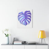 Purple Monstera Canvas Print – Botanical Wall Art