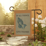 In All Things, Give Thanks Garden Banner