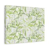 Snow Queen Pothos Pattern Canvas Print – Botanical Wall Art