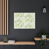 Snow Queen Pothos Pattern Canvas Print – Botanical Wall Art