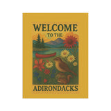 Adirondack Garden Welcome Banner – “Lake & Wildflower Whimsy”, Welcome Flag, Outdoor Decor, Seasonal Flag, Home and Garden Sign, Nature Inspired Decoration