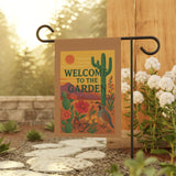 "Welcome to the Garden" – Where the Desert Blooms - Floral Garden Decor, Home Sweet Home Sign, Outdoor Flag for Garden Lovers, Welcome To The Garden