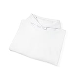 White Love Me, Love My Garden Unisex Heavy Blend™ Hooded Sweatshirt with a collar on a white background