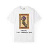 Chivalry with Violets T-shirt: Timeless Gift for Kind Souls