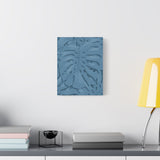 Cerulean Blue Monstera Canvas Print – Botanical Wall Art
