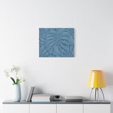 Cerulean Blue Monstera Canvas Print – Botanical Wall Art