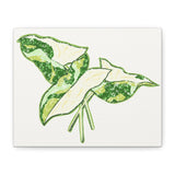 Marble Syngonium Canvas Print – Botanical Wall Art