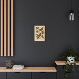 Passionflower with Gulf Fritillary, Vintage-style Botanical Illustration on Canvas