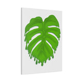 Melting Monstera Canvas Print – Botanical Wall Art