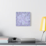 Graptopetalum Murasaki Succulent Pattern Canvas Print – Botanical Wall Art