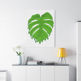 Melting Monstera Canvas Print – Botanical Wall Art