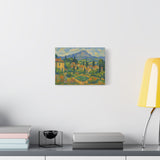 Cézanne Style French Landscape Artwork, Provence Homes, Gardens, and Mountains