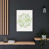 Snow Queen Pothos Canvas Print – Botanical Wall Art